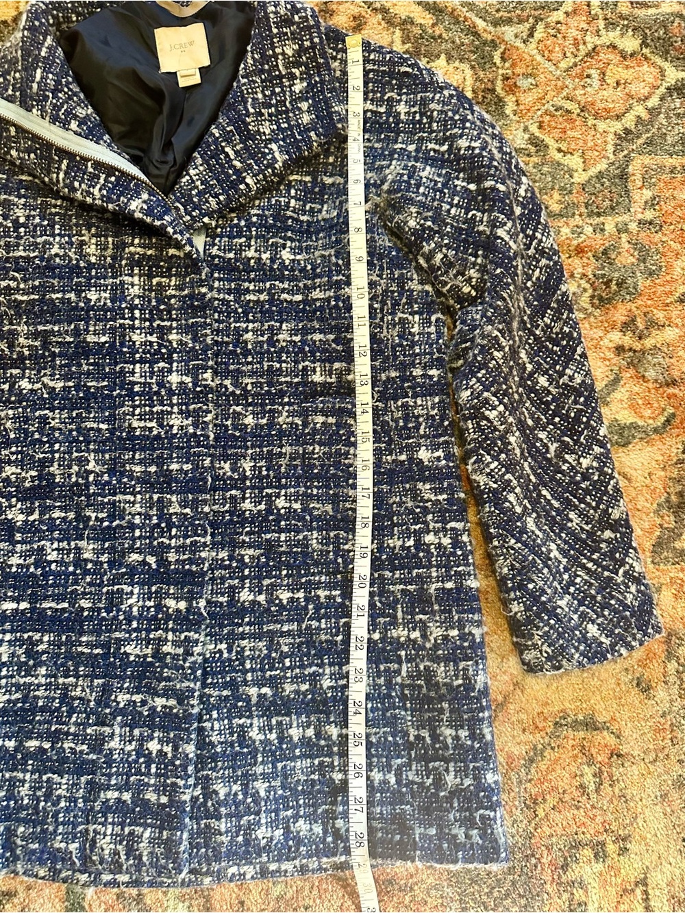 J. Crew Navy and White Pea Coat - Picture 10 of 11